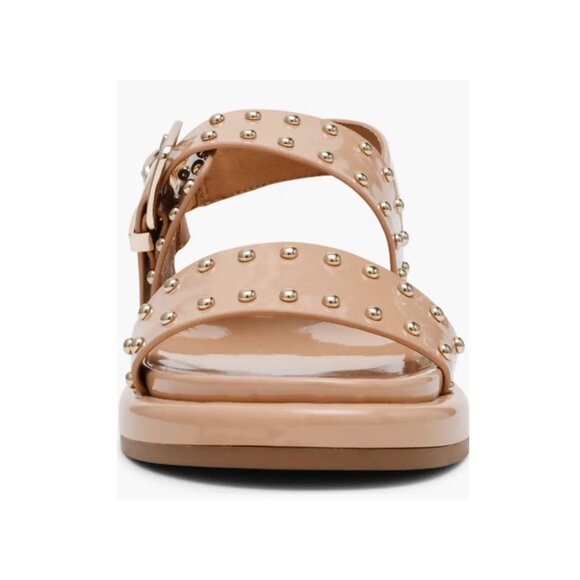 ANNE KLEIN NIB Women's Size 9 "Elzey" Studded Sandal Beige Patent - Picture 3 of 5